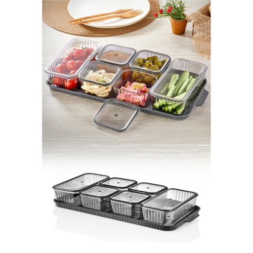 Set recipiente depozitare, Fremont, 964FRM1184, Plexiglas, Antracit