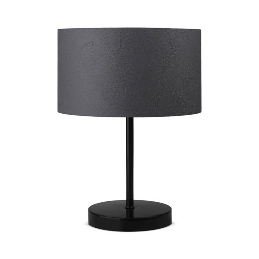 Lampa de masa PWL-1077 , Pakoworld, 24x24x35 cm, textil/metal, antracit vintage/negru