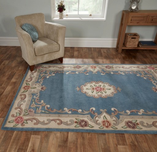 Covor Aubusson Blue, Flair Rugs, 120x180 cm, lana, albastru