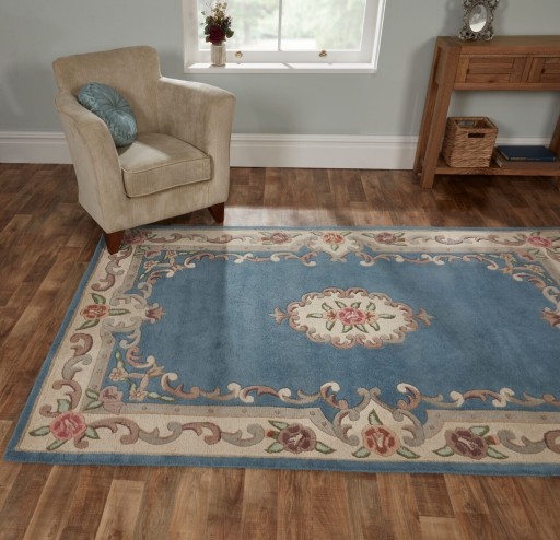 Covor Aubusson Blue, Flair Rugs, 150x240 cm, lana, albastru