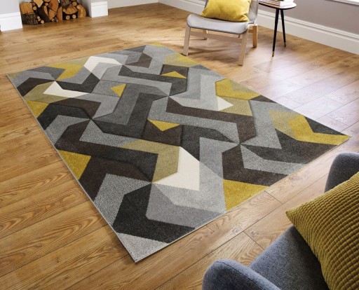 Covor Aurora, Flair Rugs, 200x290 cm, polipropilena, gri/ocru