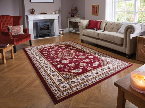 Covor Sherborne Red, Flair Rugs, 200x290 cm, polipropilena, rosu