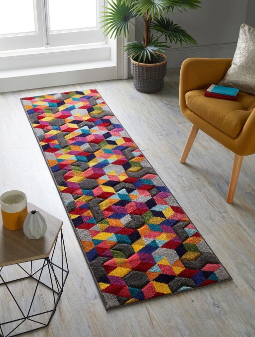 Covor Dynamic Multi, Flair Rugs, 66x230 cm, polipropilena, multicolor