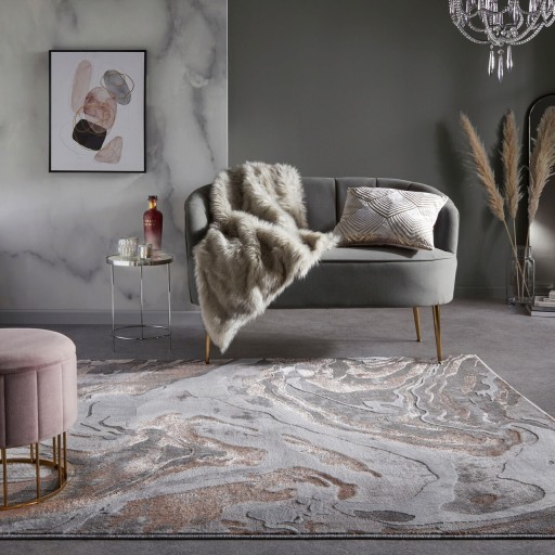 Covor Marbled Blush, Flair Rugs, 240x340 cm, polipropilena, roz