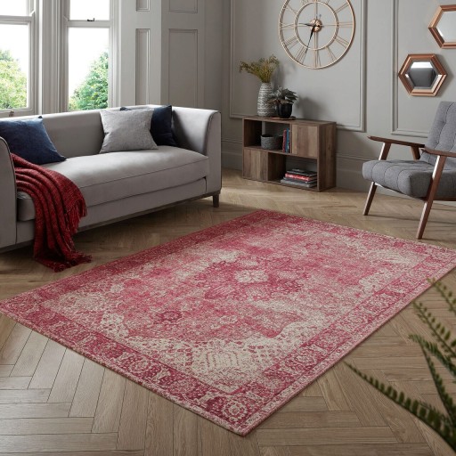 Covor Antique Traditional Pink, Flair Rugs, 155x230 cm, fibre acrilice, roz pudra