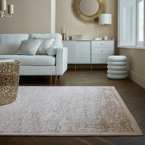 Covor Trace Champagne, Flair Rugs, 80x150 cm, polipropilena/poliester, sampanie