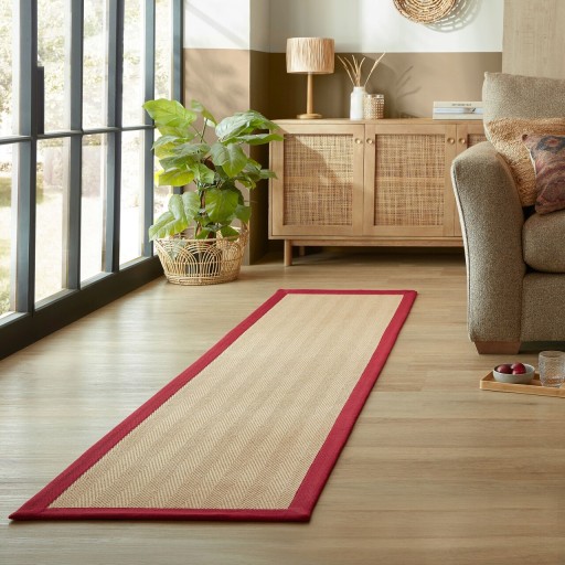 Covor Kira Jute Red, Flair Rugs, 60x230 cm, iuta/poliester, rosu