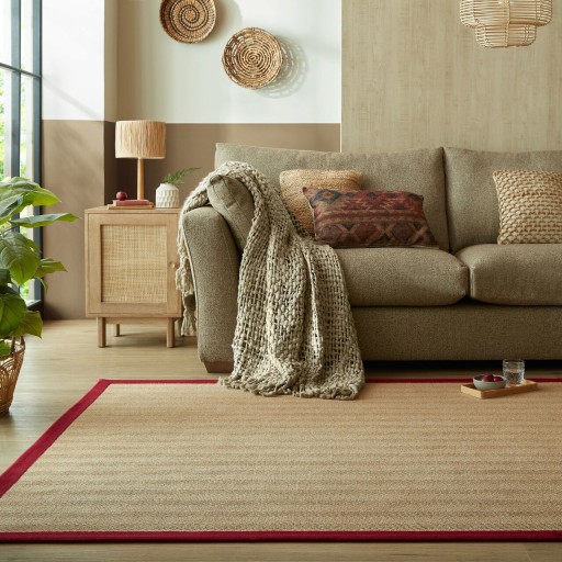 Covor Kira Jute Red, Flair Rugs, 200x290 cm, iuta/poliester, rosu