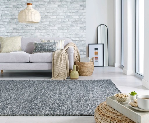 Covor Minerals Dark Grey, Flair Rugs, 160x230 cm, lana/poliester, gri inchis