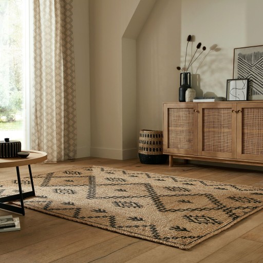 Covor Rowen Natural/Black, Flair Rugs, 120x170 cm, iuta, natural/negru