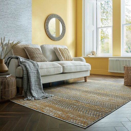 Covor Camino Yellow, Flair Rugs, 80x140 cm, polipropilena, galben