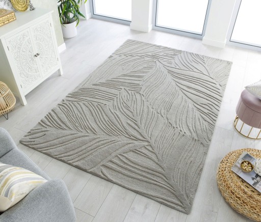 Covor Lino Leaf Grey, Flair Rugs, 200x290 cm, lana, gri