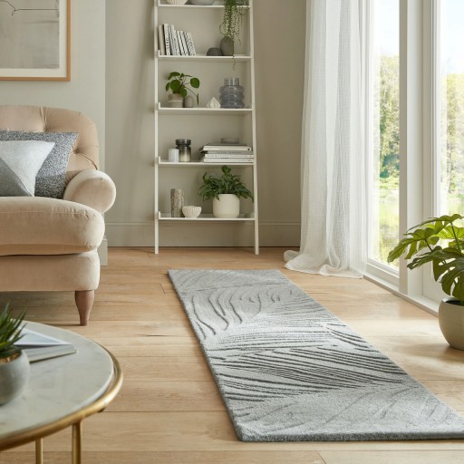 Covor Lino Leaf Grey, Flair Rugs, 60x230 cm, lana, gri