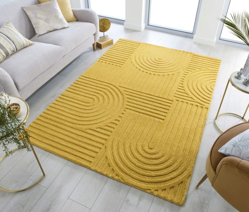 Covor Zen Garden Ochre, Flair Rugs, 120x170 cm, lana, ocru