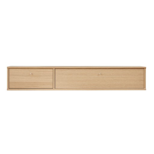 Comodă TV în culoare naturală cu aspect de lemn de stejar 133x22 cm Mistral – Hammel Furniture