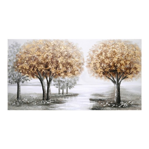 Tablou decorativ Forest, Inart, 120x60 cm, canvas/lemn de brad, multicolor