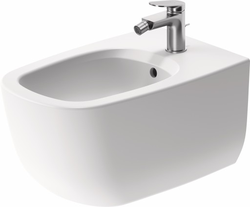 Bideu suspendat Duravit Aurena 57x36.5cm HygieneGlaze Plus alb mat