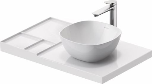 Blat ceramic Duravit Aurena 800x500mm HygieneGlaze Plus orientare dreapta alb