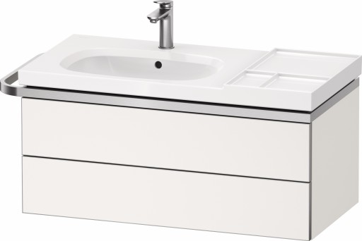 Dulap baza suspendat Duravit Aurena 984 x 492mm pentru lavoar cu doua sertare orientare stanga inclus portprosop alb mat