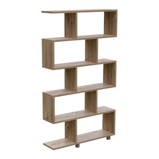 Bibliotecă în culoare naturală cu aspect de lemn de pin 90x156 cm Elif – Kalune Design