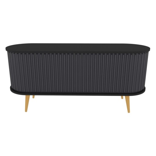 Comodă TV negru-gri antracit 140x64 cm Stor – Kalune Design