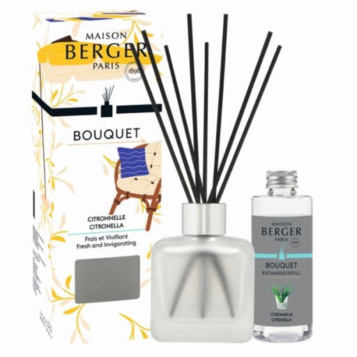 Difuzor parfum camera Maison Berger Summer Mini-bouquet Givre cu parfum Citronnelle 100ml