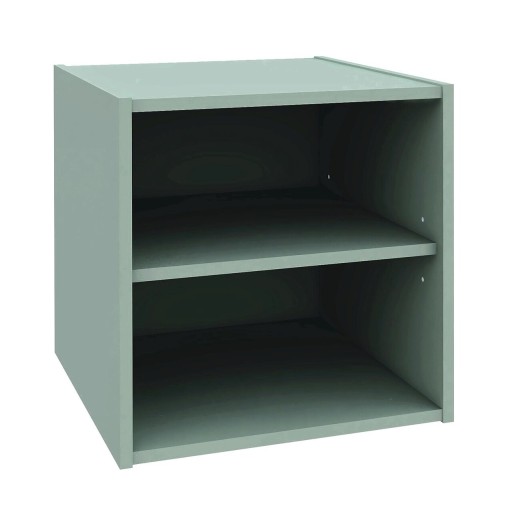 Raft modular Composite Cube W-Shelf, Bizzotto, 35x35x35 cm, PAL/MDF, verde sage