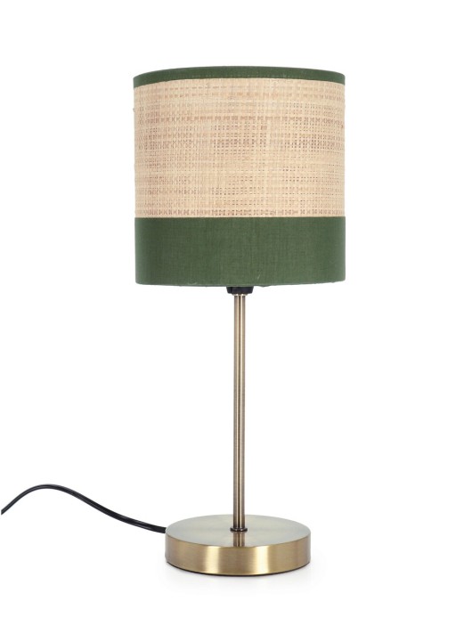 Lampa de masa Aylen, Bizzotto, 16.5x39 cm, 1 x E14, otel/in, natural/verde