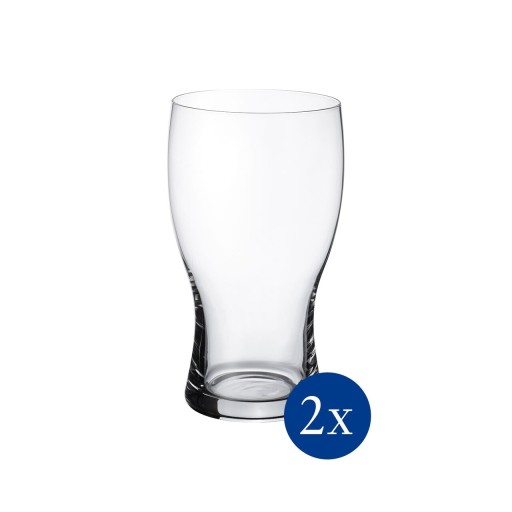 Set 2 pahare bere, Villeroy &amp; Boch, Purismo Beer Pint, 620 ml, sticla cristal