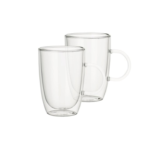 Set 2 cani cu perete dublu, Villeroy &amp; Boch, Artesano Hot Beverages Universal, 390 ml, sticla borosilicata