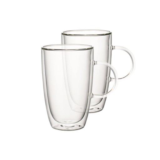 Set 2 cani cu perete dublu, Villeroy &amp; Boch, Artesano Hot Beverages XL, 440 ml, sticla borosilicata