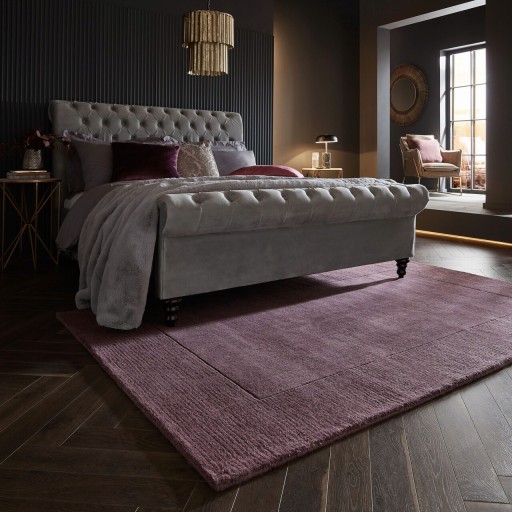 Covor Textured Border Purple, Flair Rugs, 120x170 cm, lana, mov