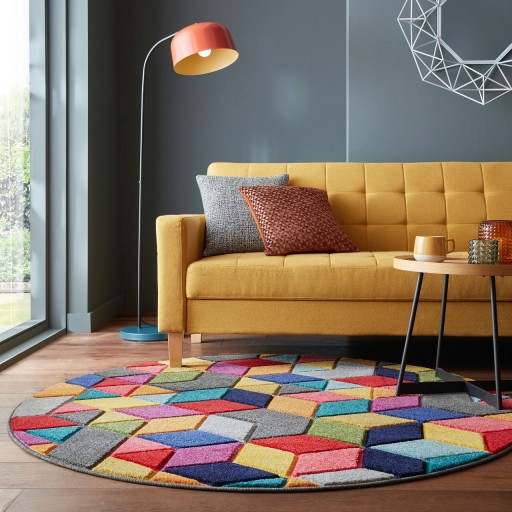 Covor Dynamic Multi, Flair Rugs, D160 cm, polipropilena, multicolor