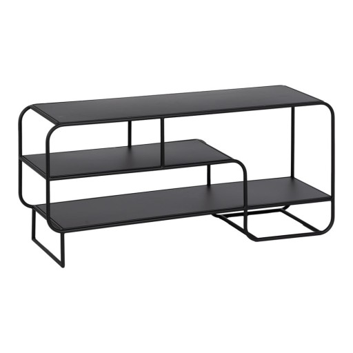 Comodă TV neagră din metal 110x50 cm Sleco – Ixia