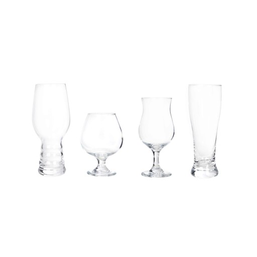 Set 4 pahare bere Zeve, Homla, 500 ml/ 385 ml/ 480 ml/ 480 ml, sticla, transparent