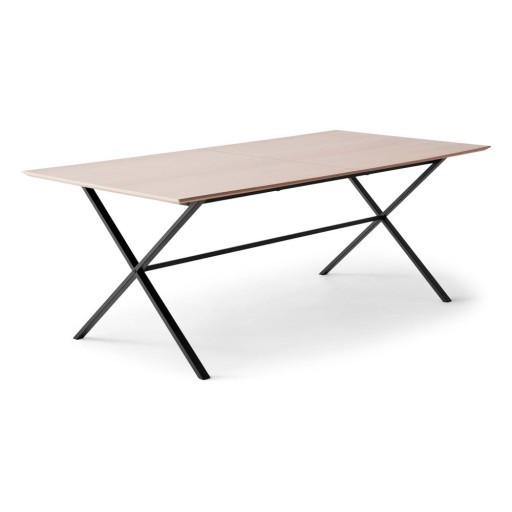 Masă de dining în culoare naturală extensibilă cu blat cu aspect de lemn de stejar 100x210 cm Meza – Hammel Furniture