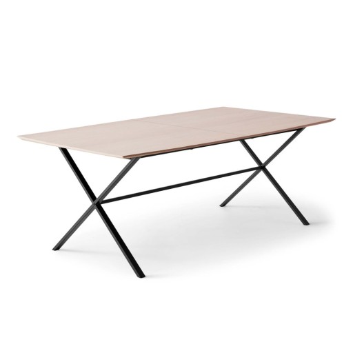 Masă de dining în culoare naturală extensibilă cu blat cu aspect de lemn de stejar 90x165 cm Meza – Hammel Furniture