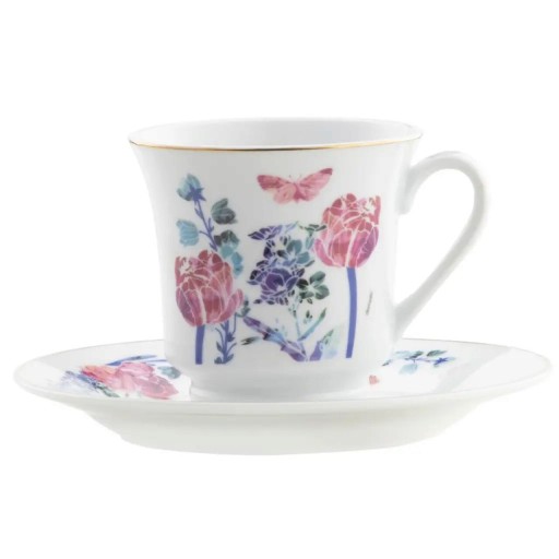 Set pentru ceai sau cafea 12 piese Clara, Domotti, 6 persoane, 200 ml, portelan