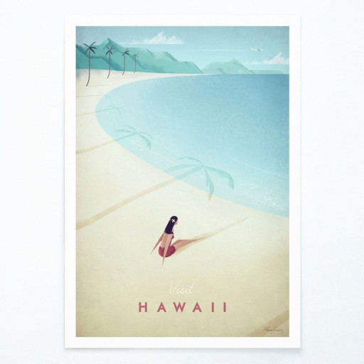 Poster Travelposter Hawaii, 30 x 40 cm