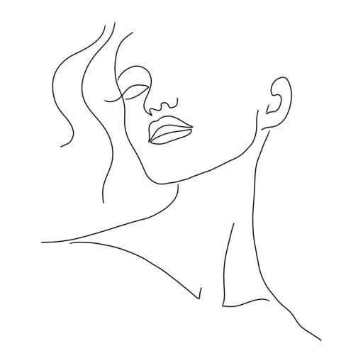 Poster 29x41 cm Minimal Woman Face Line Art – Veronika Boulová