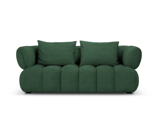 Canapea 2 locuri, Reese-192, Micadoni Home, 200x100x84 cm, catifea structurata, verde