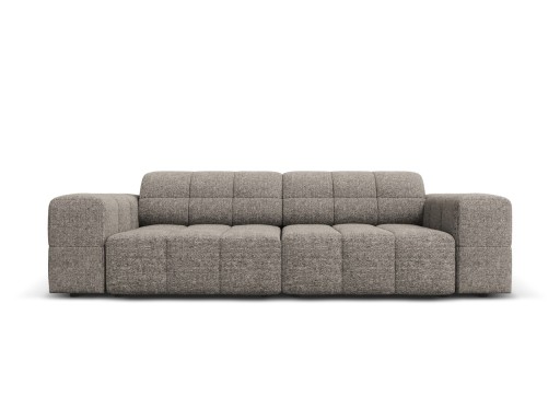 Canapea 3 locuri, Jennifer-140, Micadoni Home, 204x102x70 cm, tesatura chenille din poliester, gri