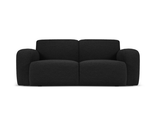 Canapea 2 locuri, Molino-101, Micadoni Home, 170x95x72 cm, tesatura boucle, negru