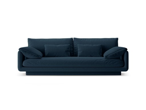 Canapea 3 locuri, Torino-211, Micadoni Home, 220x103x83 cm, tesatura structurata chenille, albastru navy