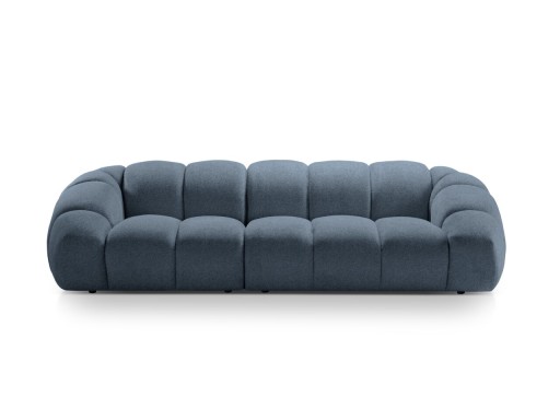 Canapea 4 locuri, Diana-192, Micadoni Home, 294x114x72 cm, catifea structurata, albastru jeans